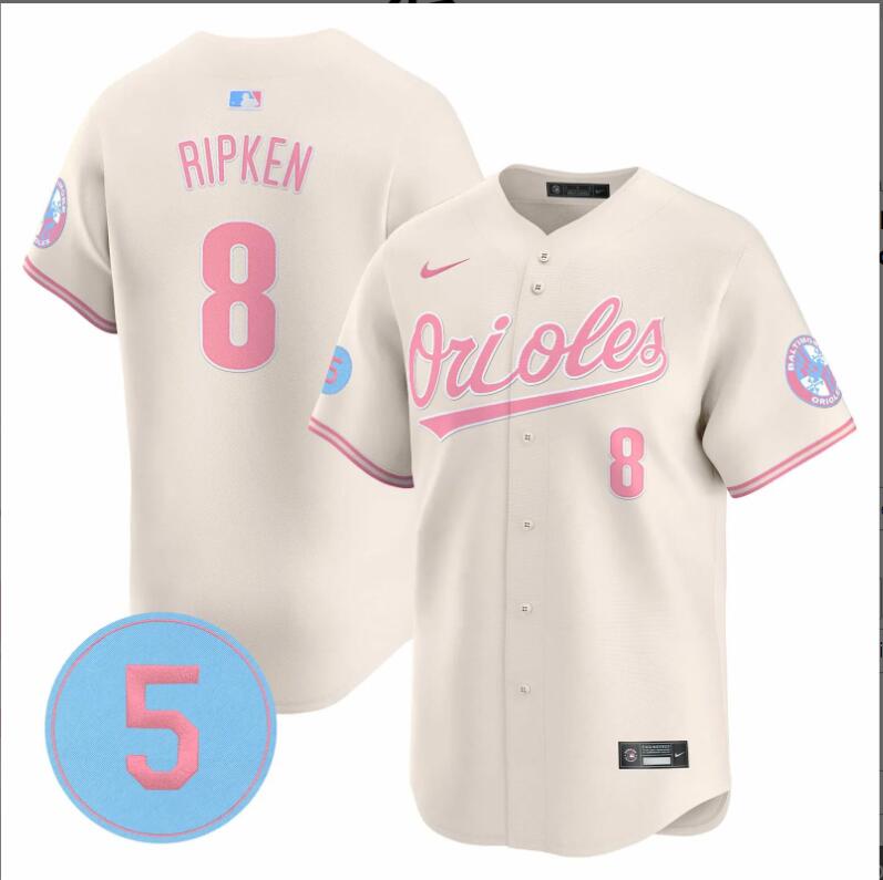 Men Baltimore Orioles #8 Ripken cream 2024 Nike MLB jersey